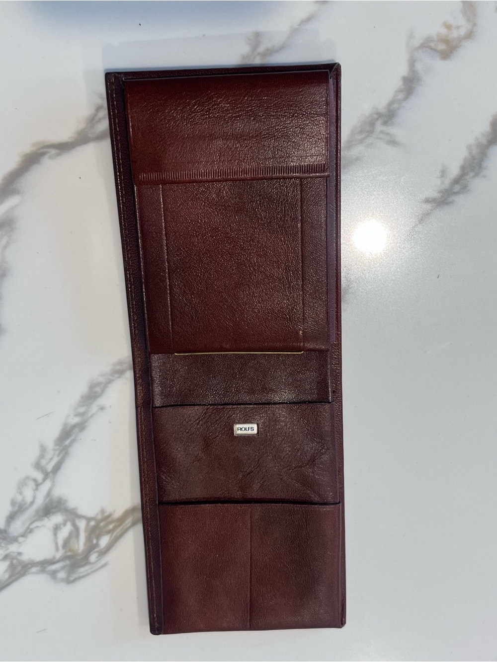 VINTAGE Rolfs Cowhide Brown Leather Wallet